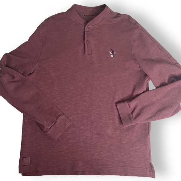 Adidas Size M Men's Golf Pullover Henley Long Sleeve Button Embroidered Logo - Picture 12 of 12